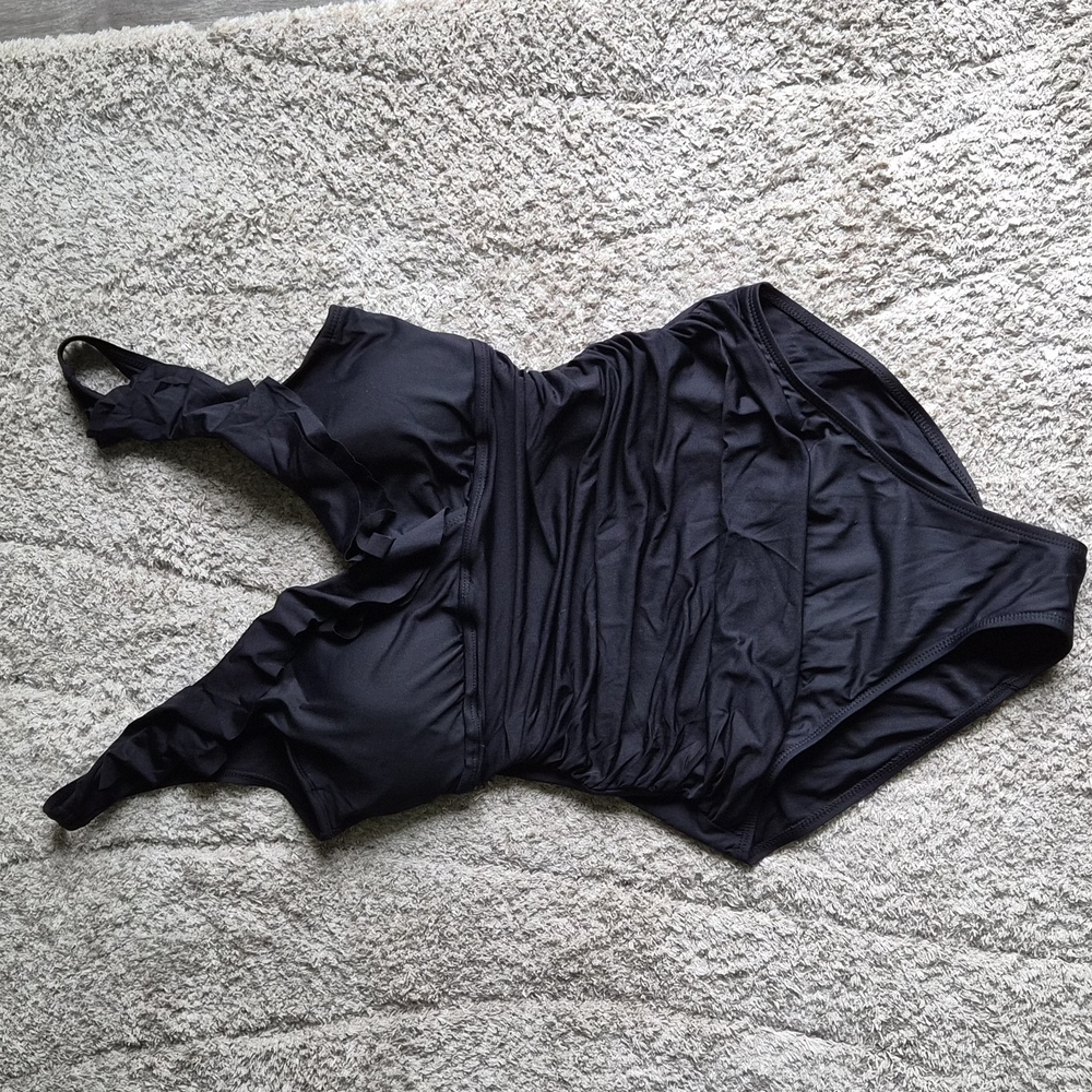 Lauren Ralph Lauren One Piece Swimsuit Size 10 Black